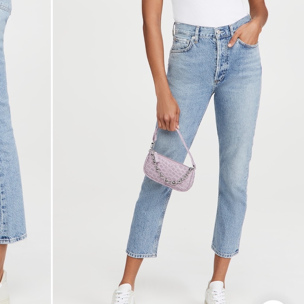 AGOLDE High Rise Straight Riley Crop Jeans